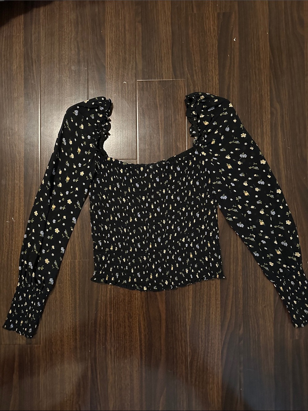 Reformation Pinto Smocked Puff Sleeve Jolene Top - small - Picture 4 of 6